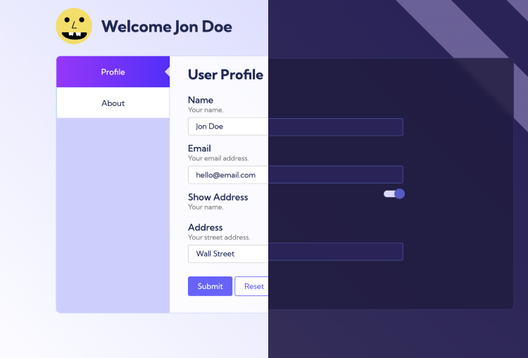 No JavaScript Profile Page