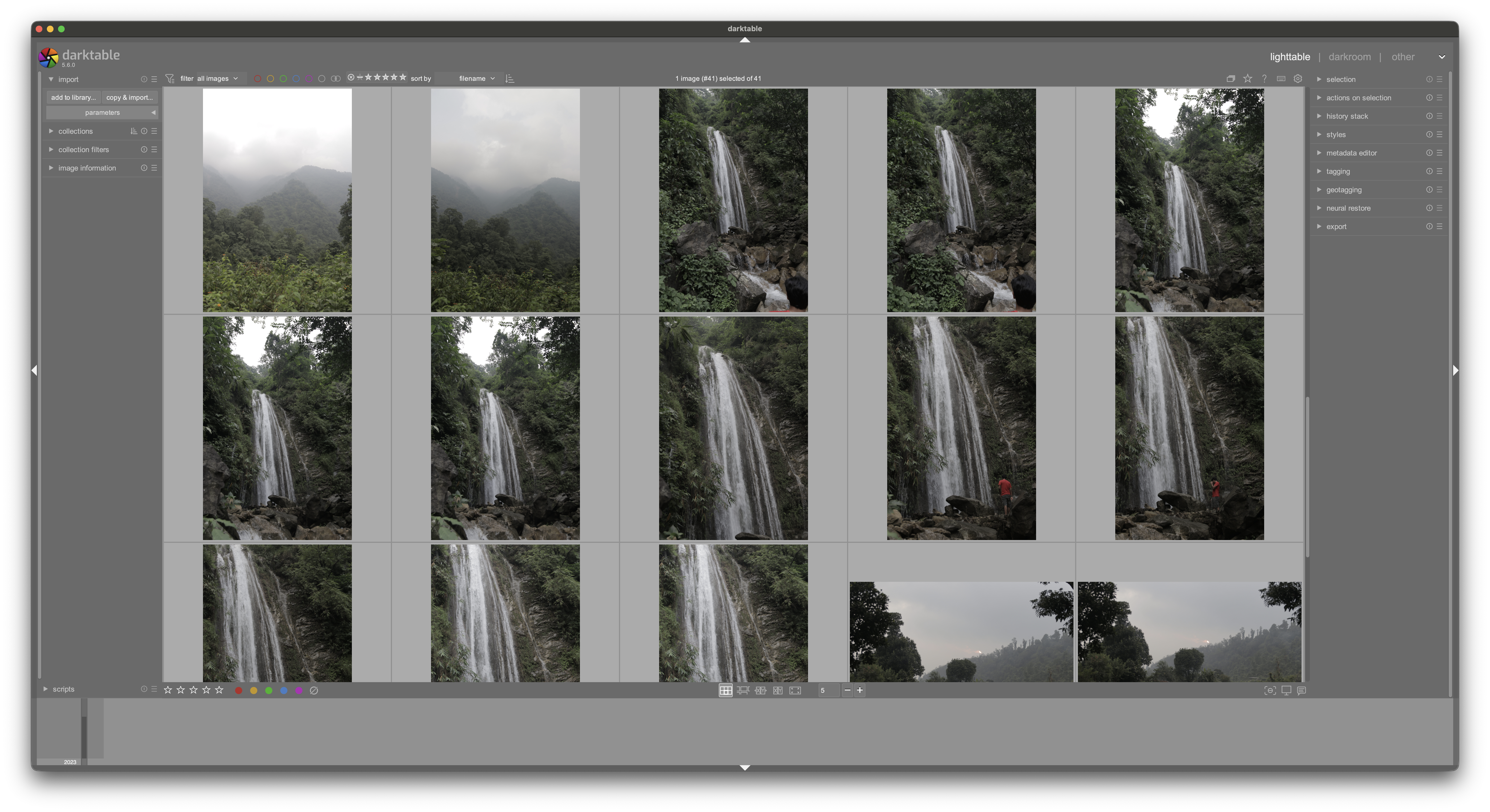 Darktable UI